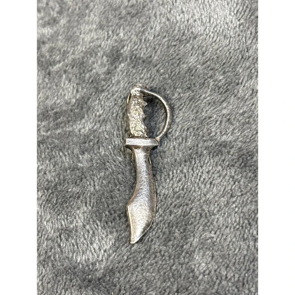 Vintage Sterling Silver 925 Dagger Single Earring Accessory Unique Medieval